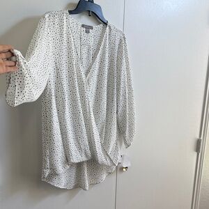 White Polka Dot Blouse